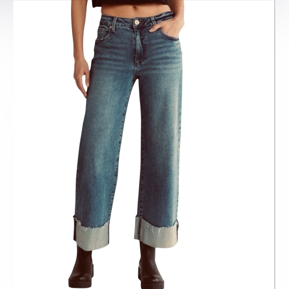 STS Blue Jayden Ultra High Rise Cuffed Wide Leg Jeans Size 29 Style EP3368JA1R